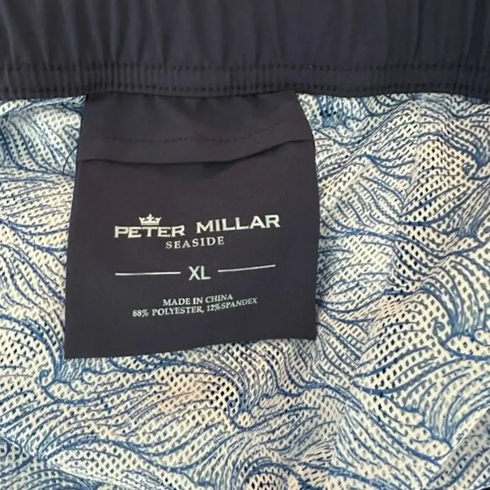 NWT Peter Millar Atlantic Blue Secret Cove Swim Trunks‎ Blue Size XL Coastal